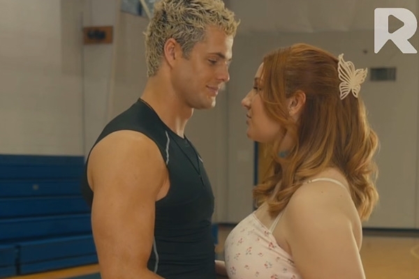 Close Interaction Between Skyler and Mason from The Hockey Captain That Hates Me Movie