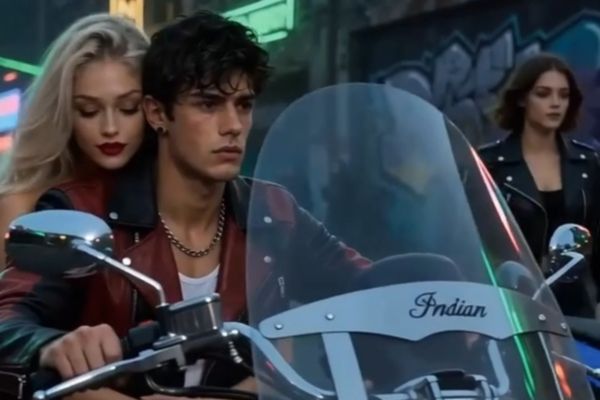 Jacob Riding His Bike in Tempted by My Bad Boy Stepbrother Movie