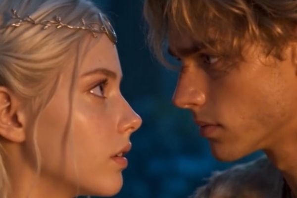 Kyle With Freya After Saving Her in Dragonblood Alpha Movie