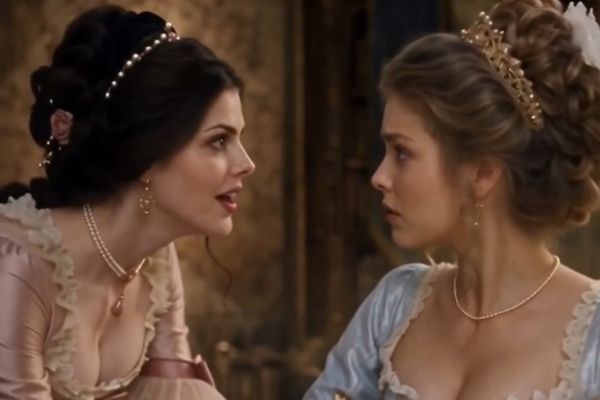 Eloise Telling Adriana about Sebastian in The Sea God's Disguise Fishing for Love Movie