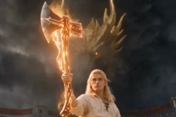 Rian With His Dragon in Roaming the World Untamed Movie